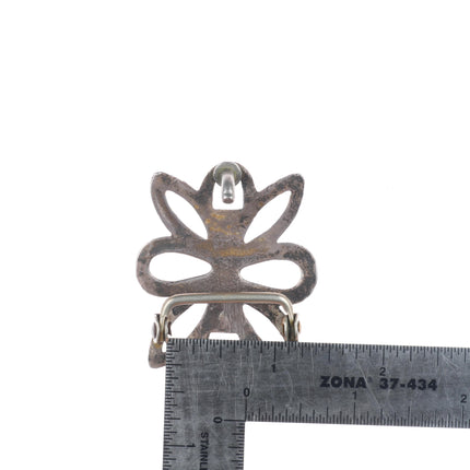 small Vintage Navajo sterling silver cast belt buckle