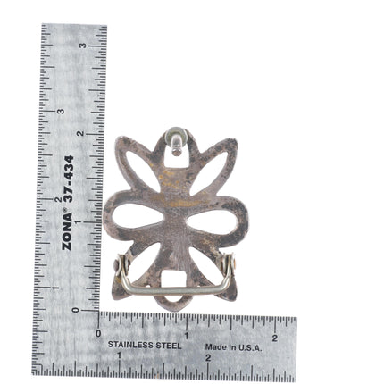 small Vintage Navajo sterling silver cast belt buckle