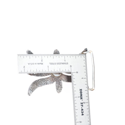 Vintage CTG Native American/southwestern tufa cast sterling silver belt buckle