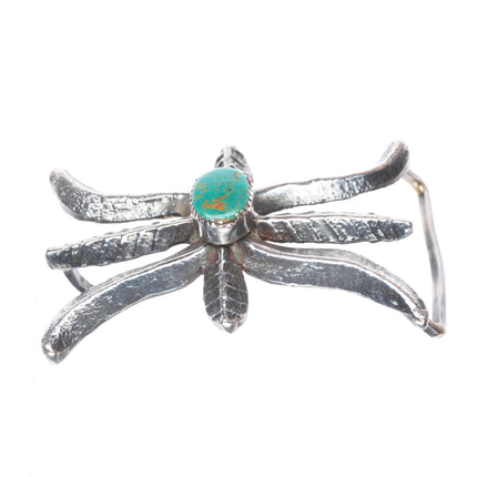 Vintage CTG Native American/southwestern tufa cast sterling silver belt buckle