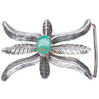 Vintage CTG Native American/southwestern tufa cast sterling silver belt buckle