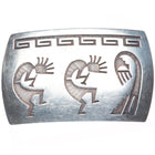 Hubert Howytewa Hopi Overlay Kokopelli belt buckle sterling silver