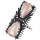 sz9 Vintage AG Navajo sterling silver mabe pearl ring