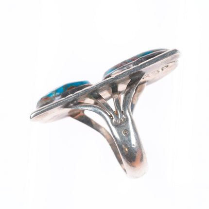 sz11 Roy B. Platero Navajo Bisbee? High grade turquoise sterling silver ring