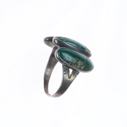 sz7.5 30's-40's Navajo Cerrillos turquoise Fred Harvey sterling silver ring