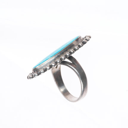 sz5.5 Long vintage Bell Trading Post sterling silver turquoise ring
