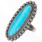 sz5.5 Long vintage Bell Trading Post sterling silver turquoise ring