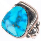sz9.5 Vintage Orville Tsinnie Navajo sterling silver high grade turquoise ring