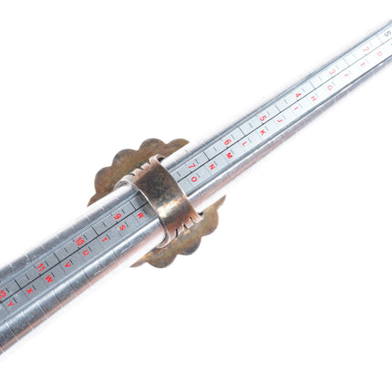 sz8 Big vintage CJ Navajo sterling silver stamped top ring with nice turquoise