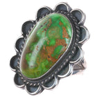 sz6.5 Vintage Navajo sterling silver lime green turquoise ring Carico Lake?