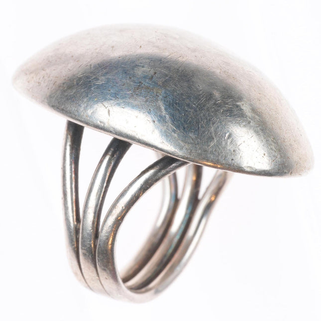 sz8 Orville Tsinnie Navajo sterling silver modernist dome top ring