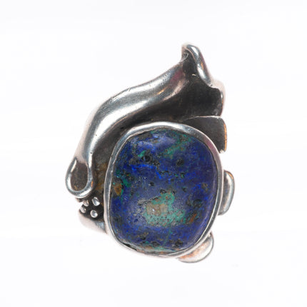 sz7 Peter Broome Vintage California Modernist sterling silver chrysocolla ring