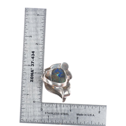 sz7 Peter Broome Vintage California Modernist sterling silver chrysocolla ring