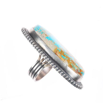 sz8 Huge Randy Boyd Navajo sterling silver ring with nice turquoise