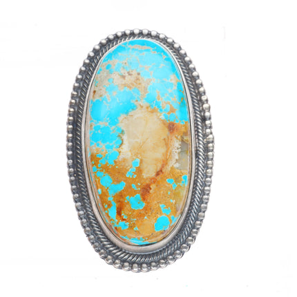 sz8 Huge Randy Boyd Navajo sterling silver ring with nice turquoise