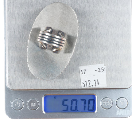 sz8 Huge Randy Boyd Navajo sterling silver ring with nice turquoise