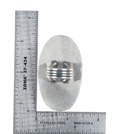 sz8 Huge Randy Boyd Navajo sterling silver ring with nice turquoise