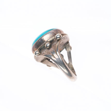 sz7 Elouise Kee Navajo revival sterling silver ring with turquoise