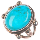 sz7 Elouise Kee Navajo revival sterling silver ring with turquoise