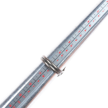 sz10 Vintage Navajo sterling silver turquoise ring with stamped bezels