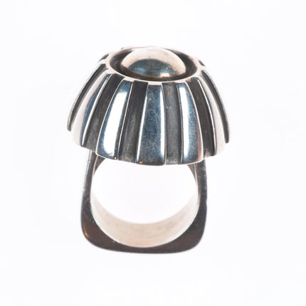 sz6.5 Retro Modernist sterling silver ring designer Lil