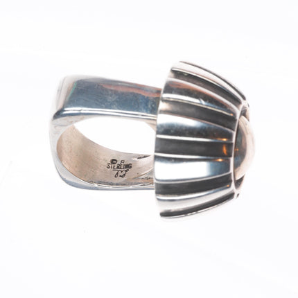 sz6.5 Retro Modernist sterling silver ring designer Lil