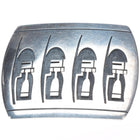 small Charleston Lewis Hopi overlay Long Hair Kachina belt buckle