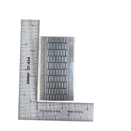 Sam Roanhorse Navajo southwestern modernist sterling silver belt buckle