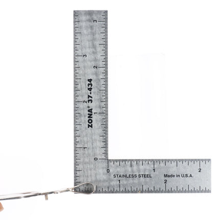 Trinidad Lucas Hopi overlay figural kachina pendant sterling silver