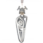 Trinidad Lucas Hopi overlay figural kachina pendant sterling silver