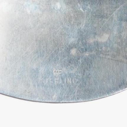 Huge Vintage Hand engraved sterling 2 silver dollar horse bust belt  buckle