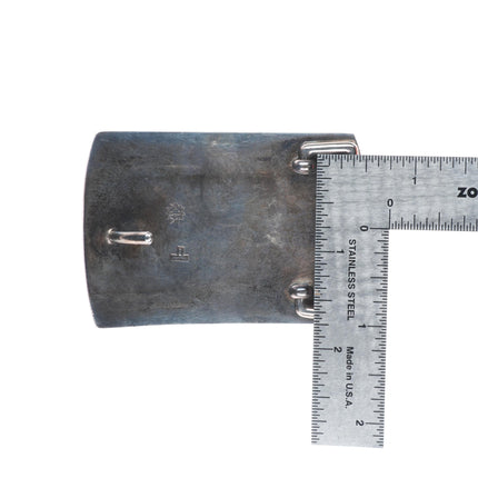 Floyd Namingha Lomakuyvaya Hopi Bisbee Turquoise sterling silver belt buckle