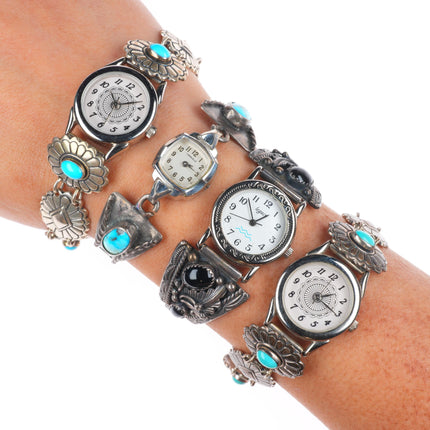 6"-7" Vintage Southwestern/Navajo sterling silver watch bands/tips