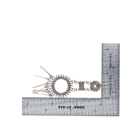 Large Vintage Zuni sterling silver needlepoint turquoise long dangle earrings