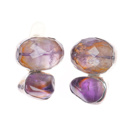 Rebecca Collins-Dallas Ametrine sterling silver earrings