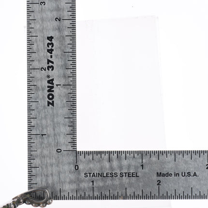 Large vintage High grade Pilot Mountain turquoise Navajo sterling silver pendant