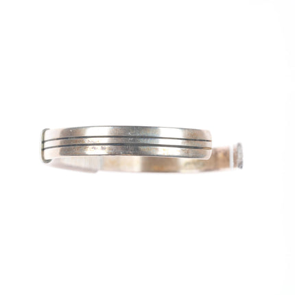 6.3" Steven Apachito Navajo sterling silver modernist cuff bracelet