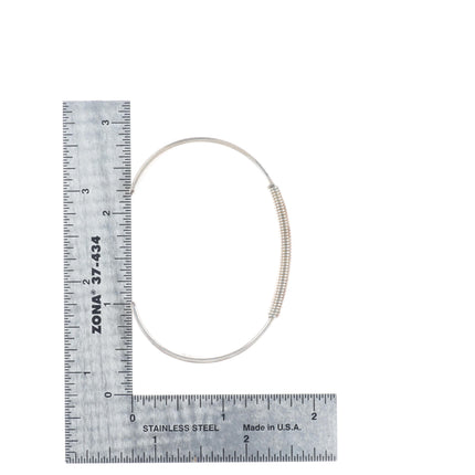 6.3" Steven Apachito Navajo sterling silver modernist cuff bracelet