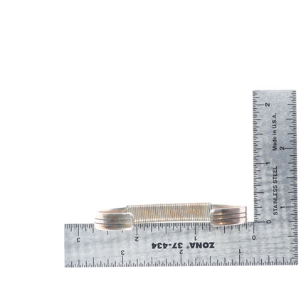 6.3" Steven Apachito Navajo sterling silver modernist cuff bracelet