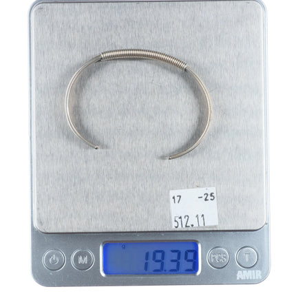 6.3" Steven Apachito Navajo sterling silver modernist cuff bracelet