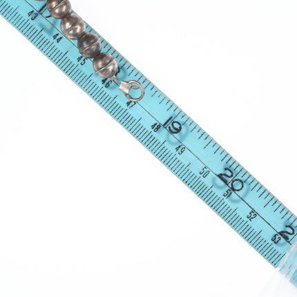 Vintage Heavy sterling silver Native American cross pendant on beaded necklace