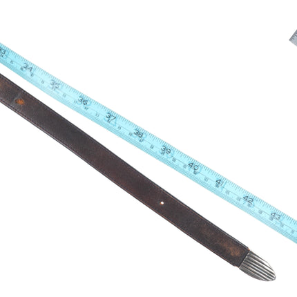 Pat Areias southwestern sterling silver ranger belt buckle set ribbed design