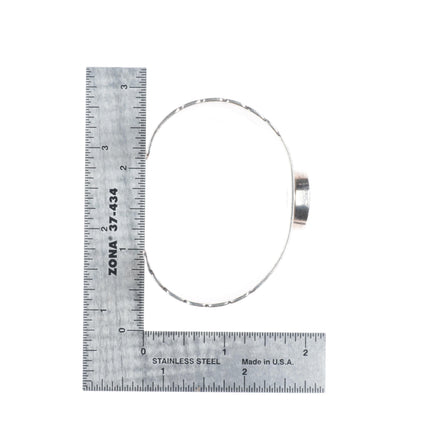 6.5" Donald Douglas Navajo sterling silver sugilite/turquoise cuff bracelet