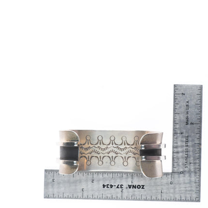 6.5" Aaron Brokeshoulder Choctaw/Shawnee/Kewa sterling silver cuff bracelet