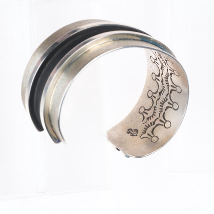 6.5" Aaron Brokeshoulder Choctaw/Shawnee/Kewa sterling silver cuff bracelet