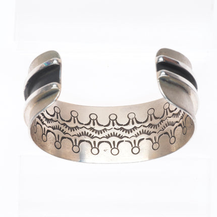 6.5" Aaron Brokeshoulder Choctaw/Shawnee/Kewa sterling silver cuff bracelet