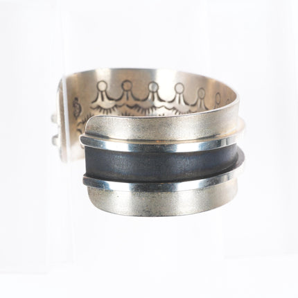 6.5" Aaron Brokeshoulder Choctaw/Shawnee/Kewa sterling silver cuff bracelet