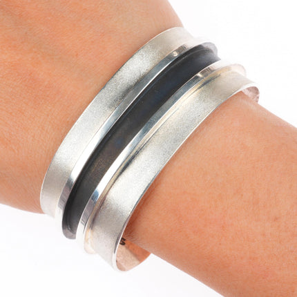 6.5" Aaron Brokeshoulder Choctaw/Shawnee/Kewa sterling silver cuff bracelet