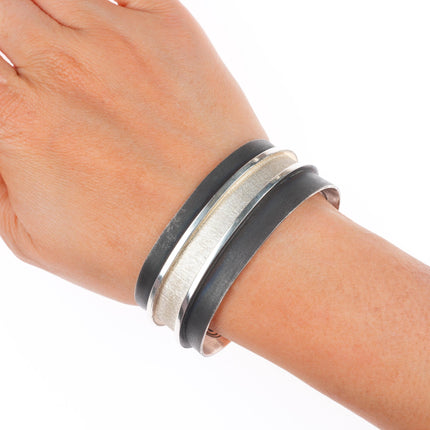 6.6" Aaron Brokeshoulder Choctaw/Shawnee/Kewa sterling silver cuff bracelet