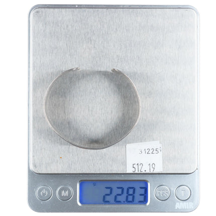 6.1" 20's-30's Navajo ingot silver hand stamped band cuff bracelet